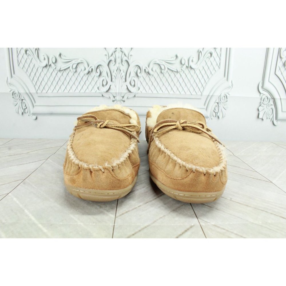 LL Bean Brown Suede Wicked Good Original Moccasin Slippers Size 9 M - Picture 4 of 9